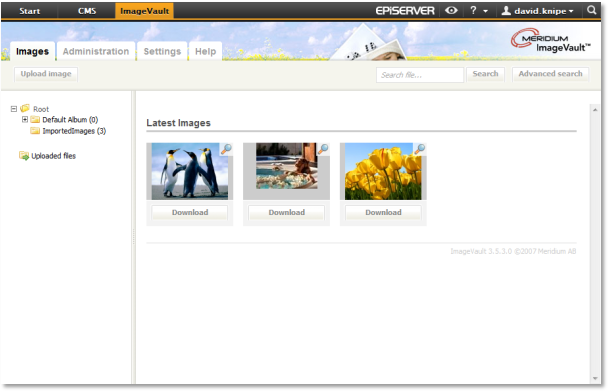 ImageVault integrated into EPiServer OnlineCenter