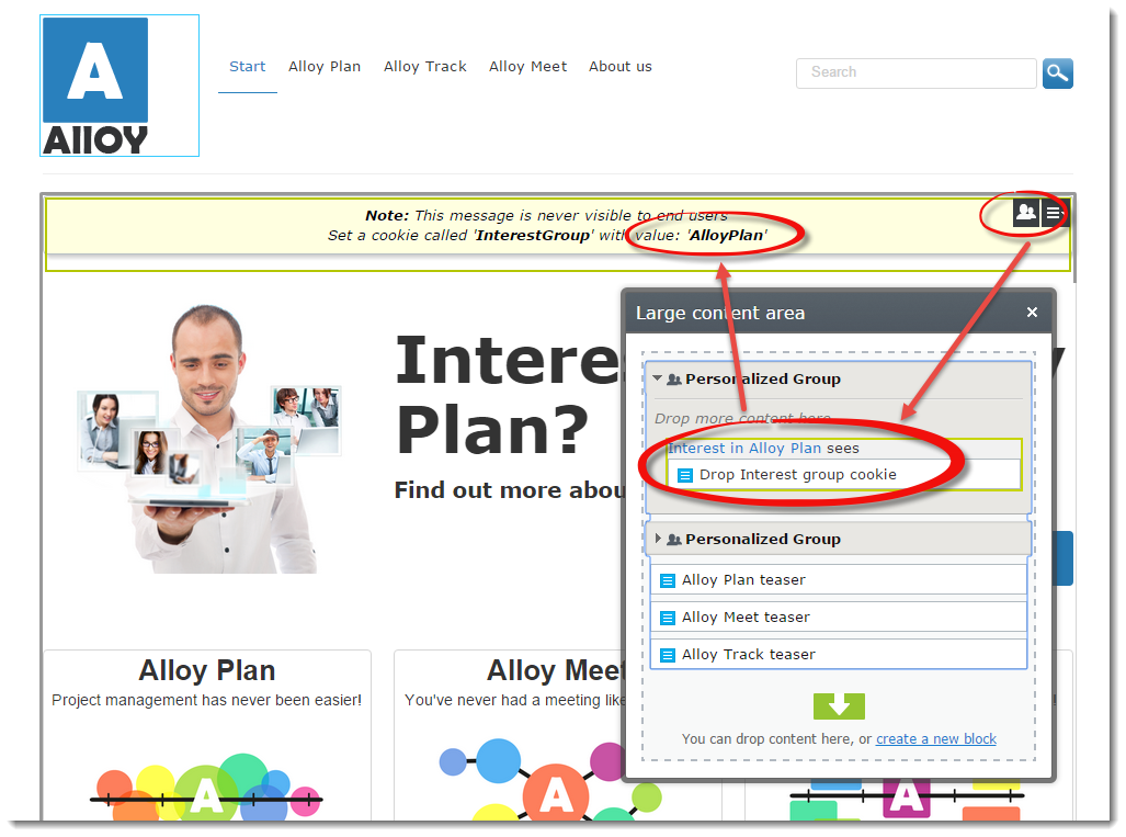 Personalised Cookie Drop block Personalised Cookie Drop block