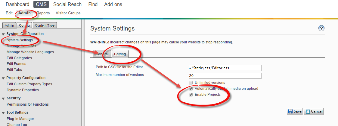 New Projects Feature for EPiServer New Projects Feature for EPiServer